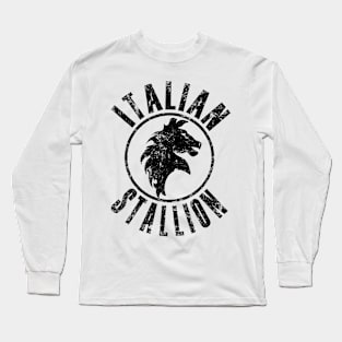 Distressed Italian Stallion Long Sleeve T-Shirt